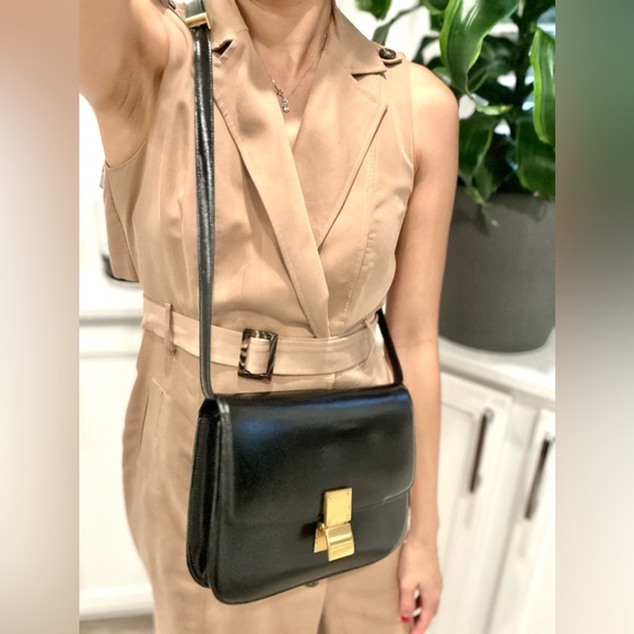 Auth CELINE Classic Smooth Calfskin Medium Box Bag w/ Strap - Picture 16 of 16